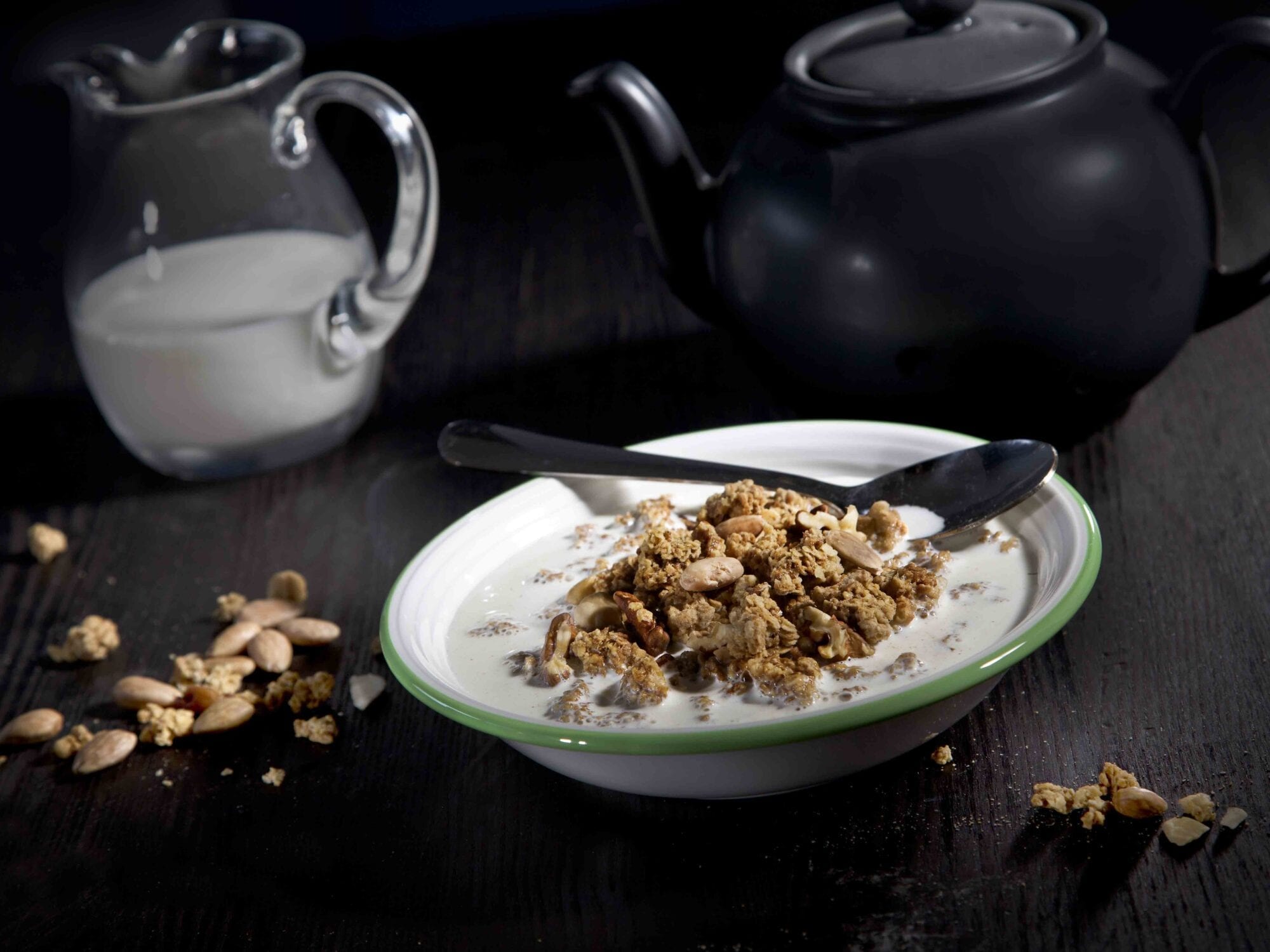 Honningristet mysli paa yoghurt