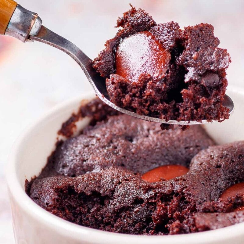 Lun chokoladekage som kop-kage