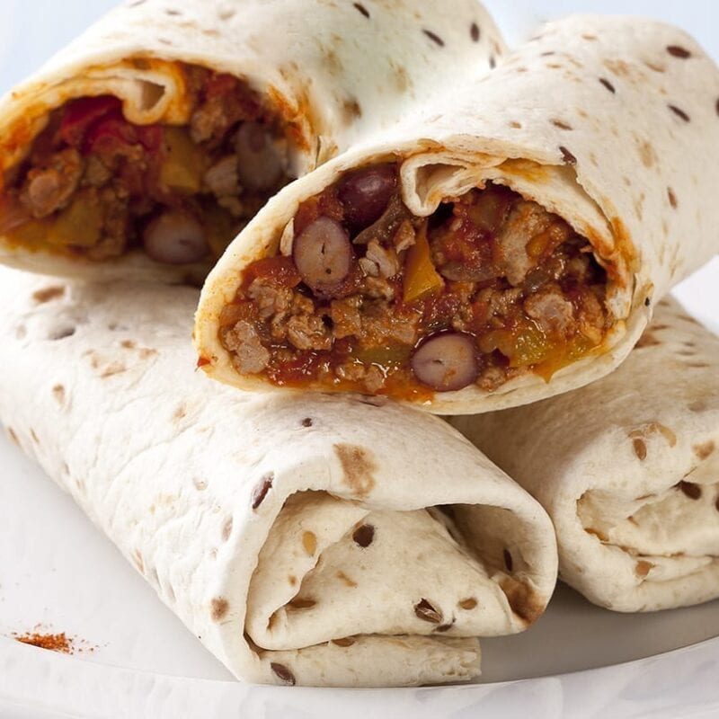 Mexicanske majspandekager med koedfyld