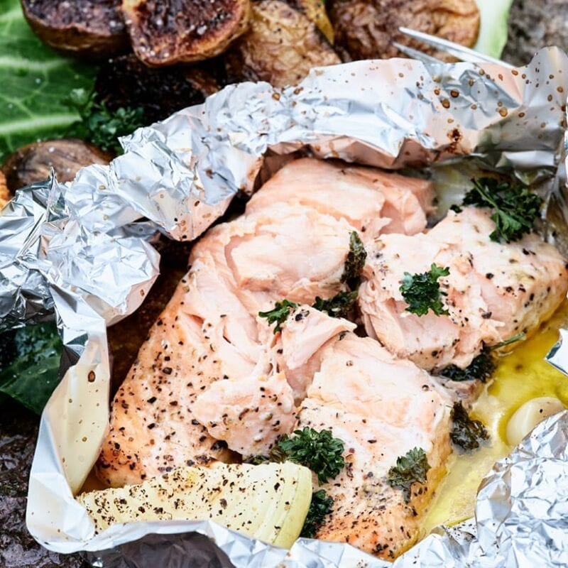 Fisk grillet i folie
