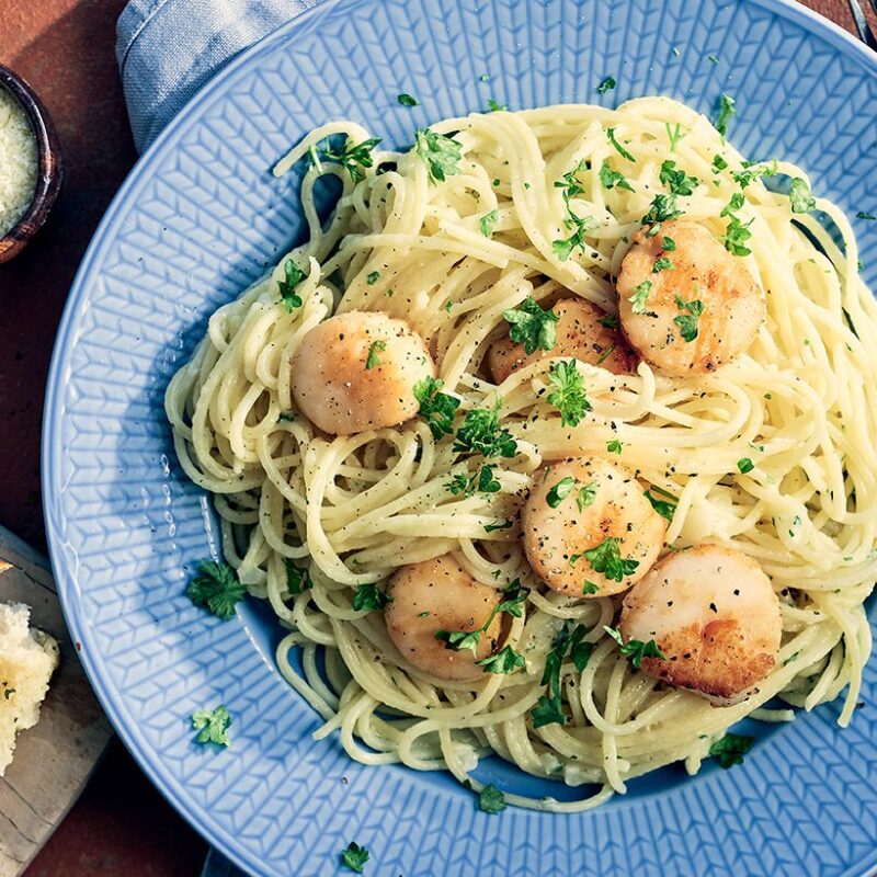 Spaghetti med kammuslinger