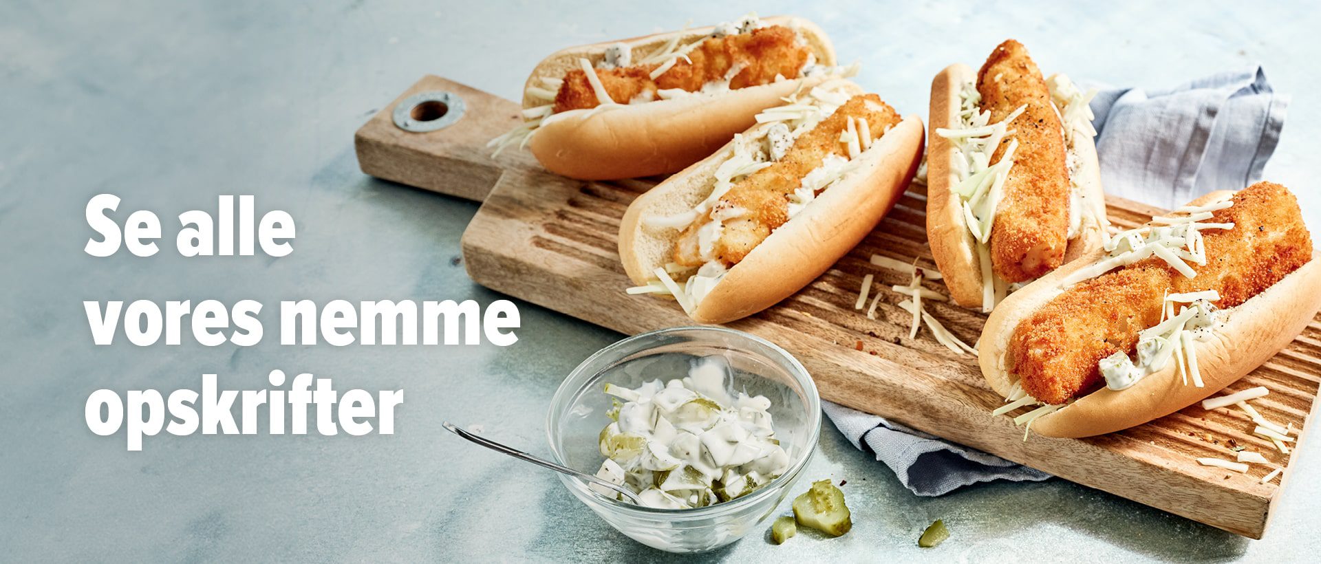Nemme retter - fiske hotdogs