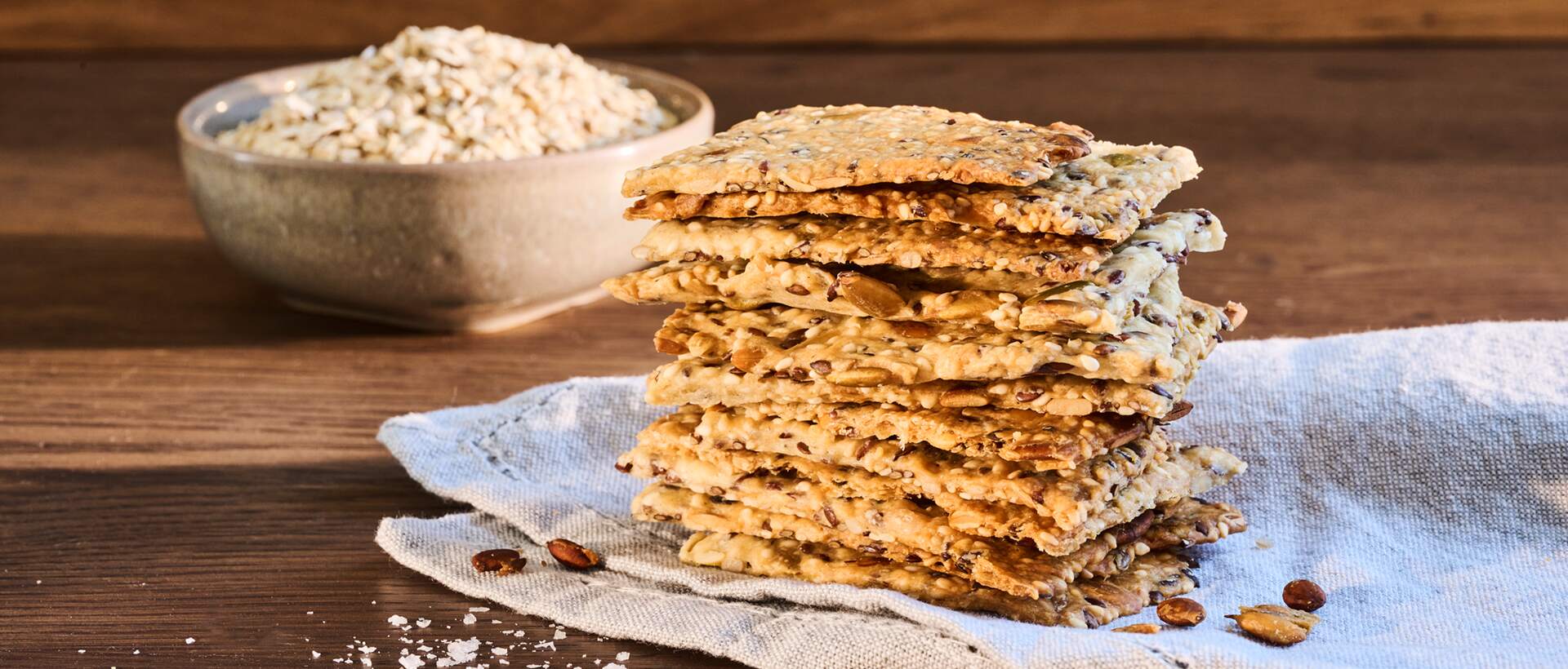 Knækbrød med kerner
